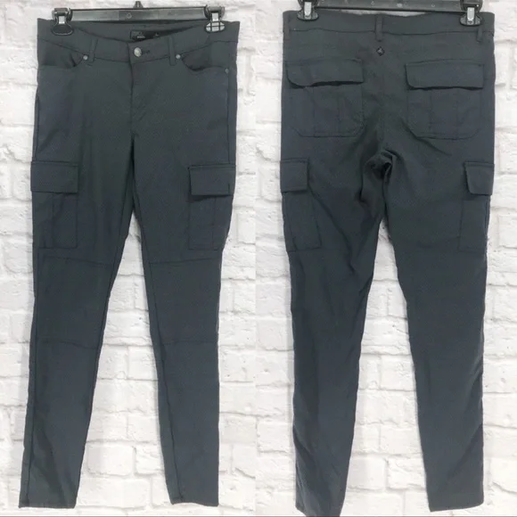 Prana Meme Cargo Skinny Pants Outdoors Printed Quartz Size 6 - Picture 3 of 4